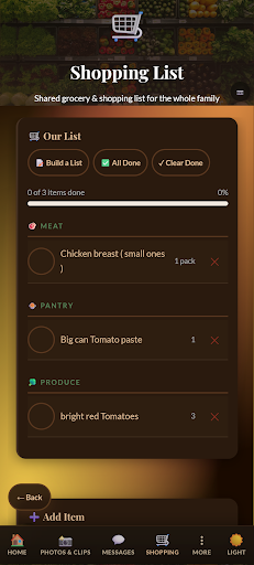 Shopping List